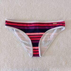VENUS Sunburst Stripe Pink and Purple Striped Bikini Bottom, Size 6